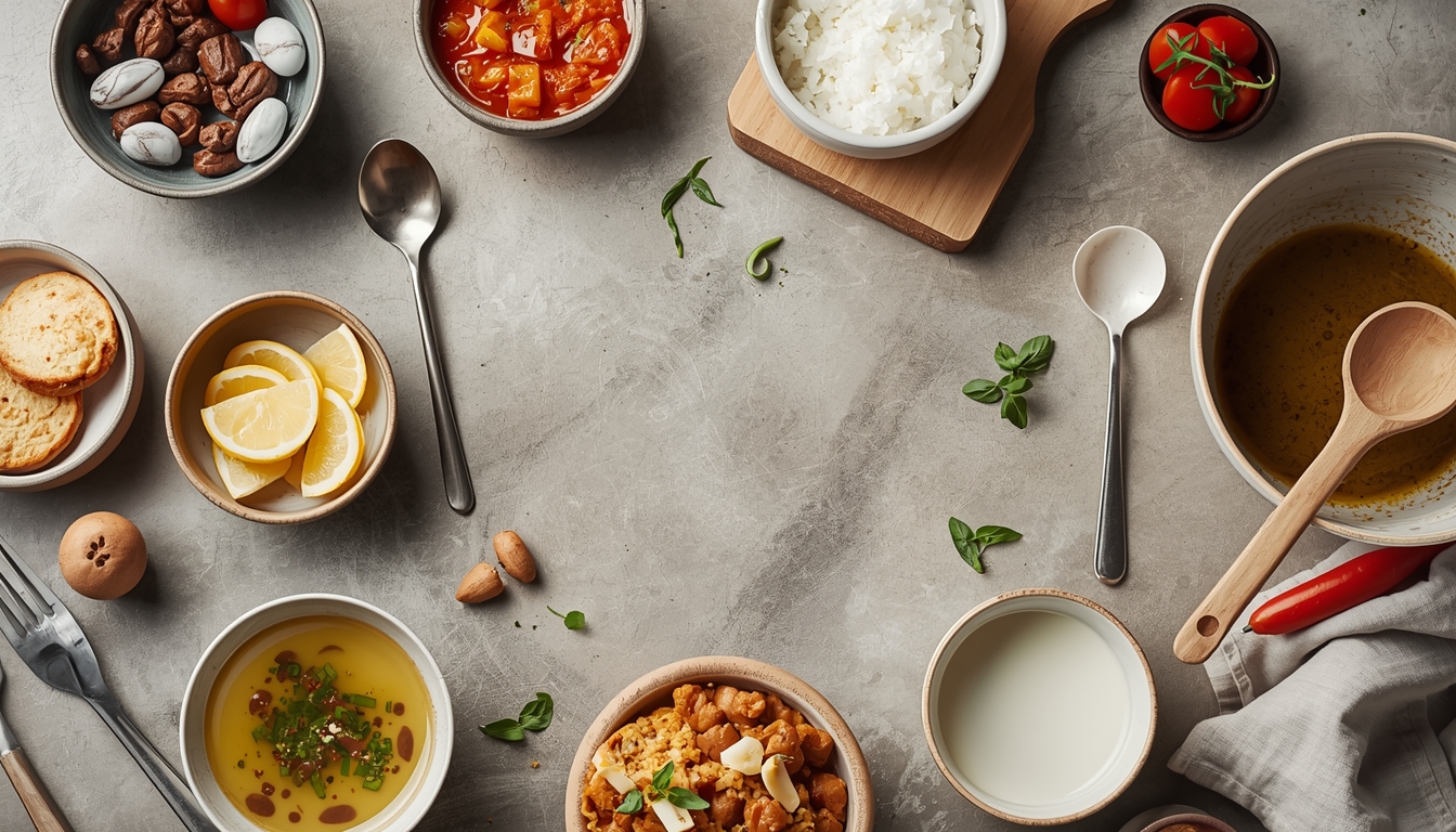 FlexiNourish spread of bowls and utensils at Wlozarinstrvex